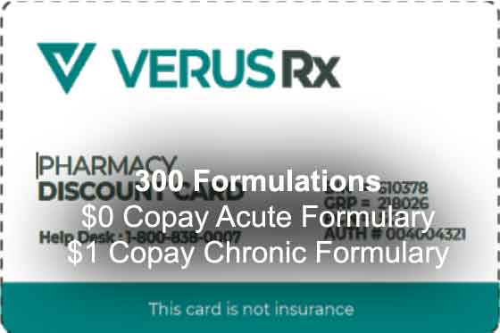 300 Formulations $0 Copay Acute Formulary $1 Copay Chronic Formulary